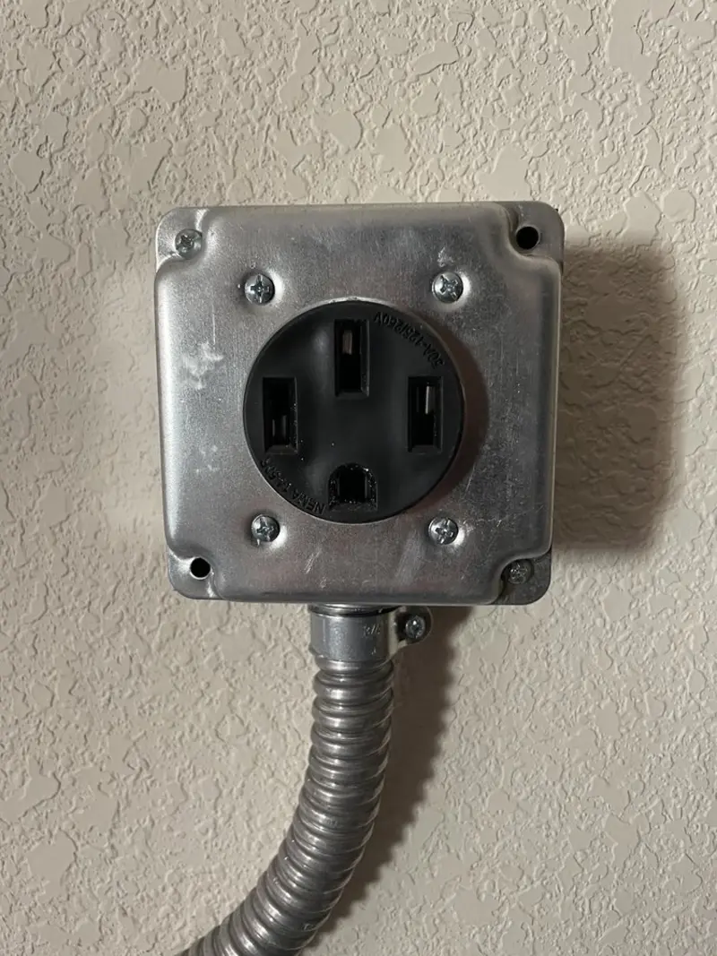NEMA 14-50 outlet installed for Electrical Panel Upgrade in Bartonville